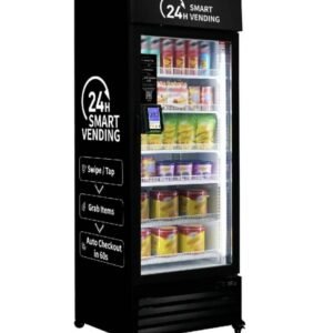 HAHA Smart AI Vending Machine for Business Contactless Grab & Go, Multi-Item Combo Vending with APP Management & Cashless Payment US460CT(Black, AI Plus-B)